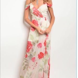 SALE! Ivory floral dress